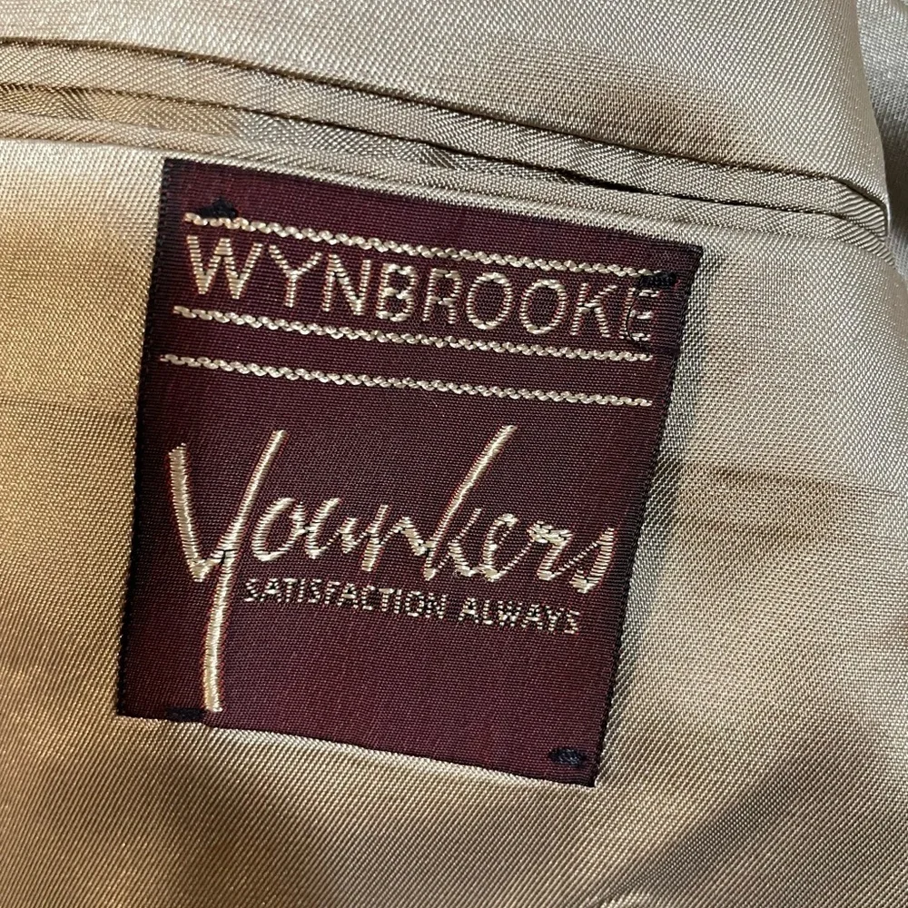 Wynbrooke Younkers Tan Blazer Suit Jacket Mens Size 42 Vintage Made in USA